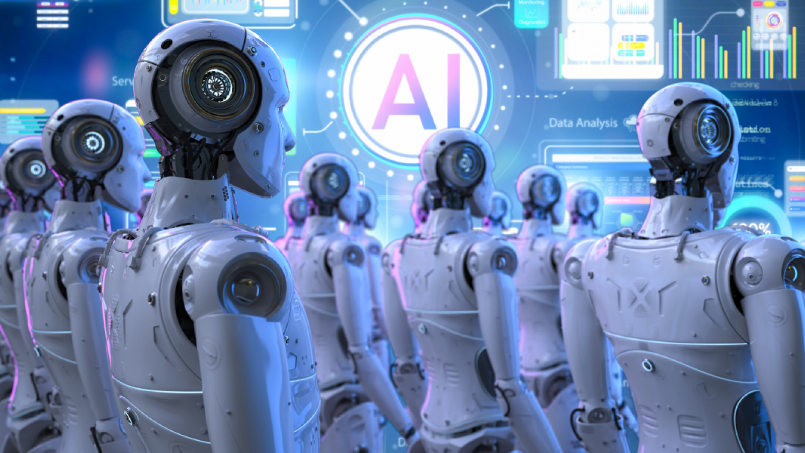 Vielzahl an KI Robotern